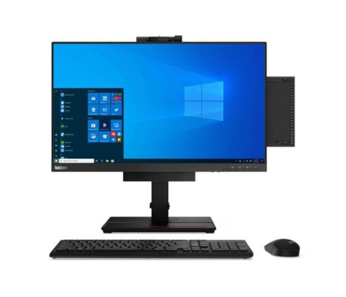 Lenovo ThinkCentre M70a 11CK001GAX 21.5 Inch FHD Touch Intel Core i5-10400-2.90GHz Processor 4GB RAM 1TB HDD Intel UHD Graphics All-in-One PC - Black - Zoom Image 1