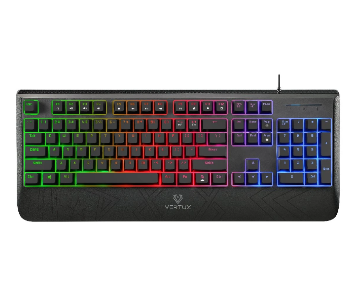 Vertux RAIDKEY Rapid Wired Semi Mechanical Gaming Keyboard - Black - Zoom Image 1