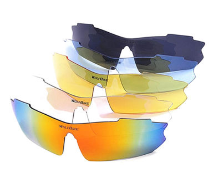 5 Lens Outdoor Sports Polarized Sunglasses - Multicolour - Zoom Image 3