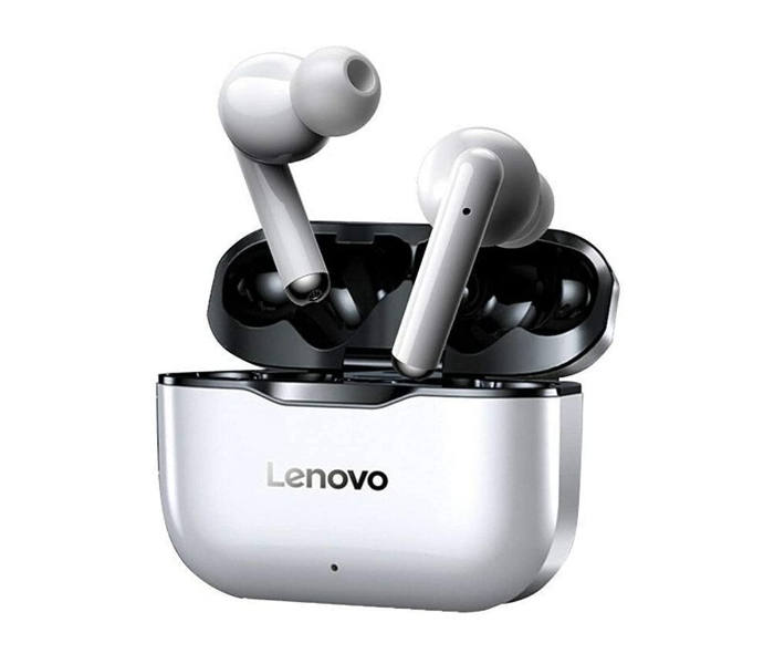 Lenovo LP1 Waterproof Noise Reduction Dual Stereo In Ear Bluetooth True Wireless Earphone with  Touch Control - White - Zoom Image 2