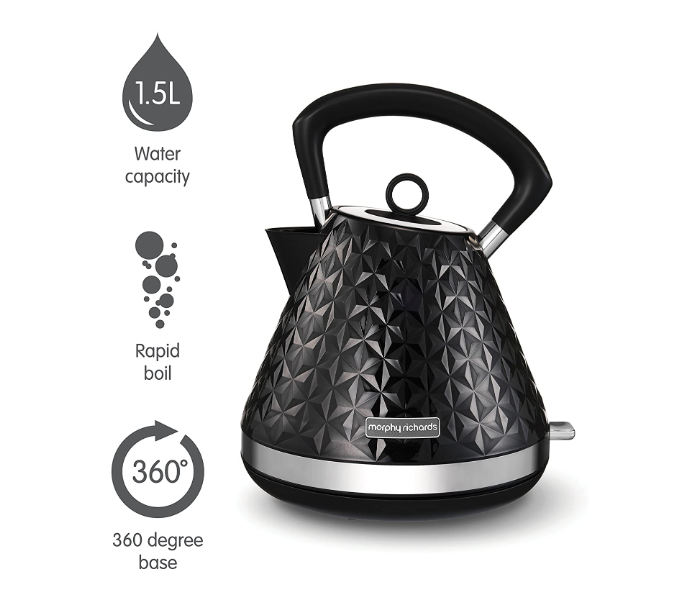 Morphy Richards 108131 Pyramid 3000W Kettle Traditional - Black - Zoom Image 2