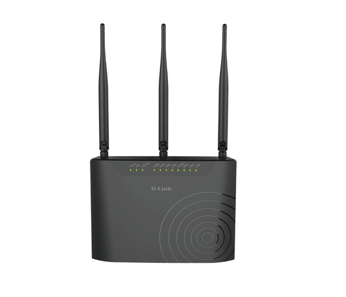 D-Link DL-RT-DSL-2877AL Dual Band 11ac ADSL2 Plus Four Port Wireless Router - Black - Zoom Image 1