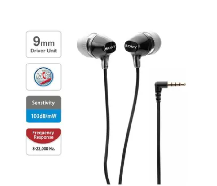 Sony MDR-EX15AP In-Ear Wired Headphones with Mic - Black - Zoom Image 4