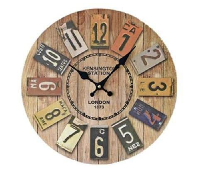 FN-Europe Style Retro Ancient Real Wood Clock - Brown - Zoom Image 1