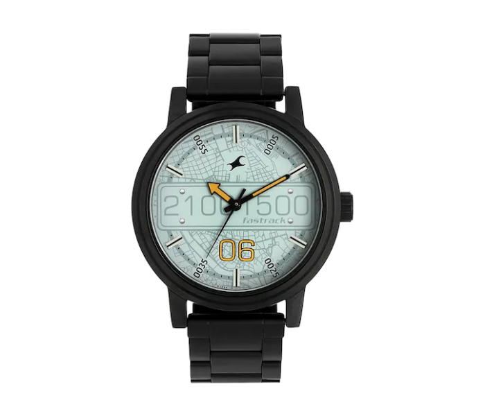 Fastrack 3199NM02 Road Trip Black Dial Stainless Steel Strap Watch - Black - Zoom Image 1