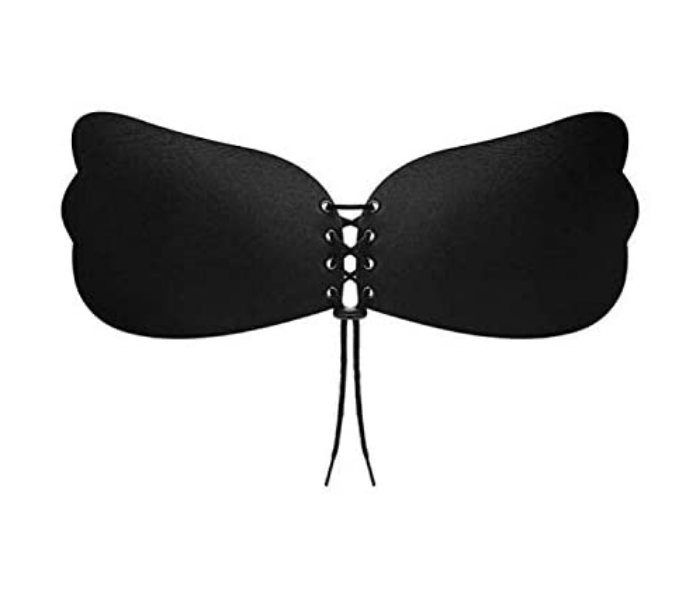 Self Adhesive Strapless Bandage Less Solid Bra for Women - Black - Zoom Image 1