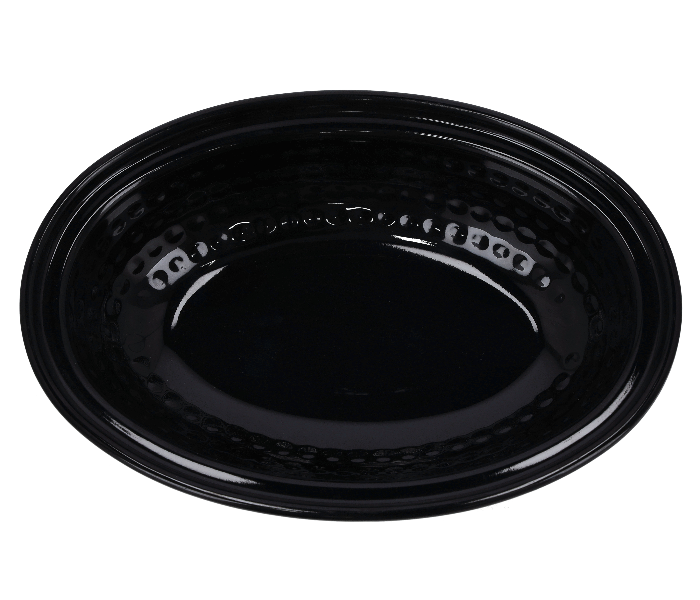 Royalford RF10048 6.5 Inch Melamine Ware Biza Oval Curry Bowl - Black - Zoom Image 1