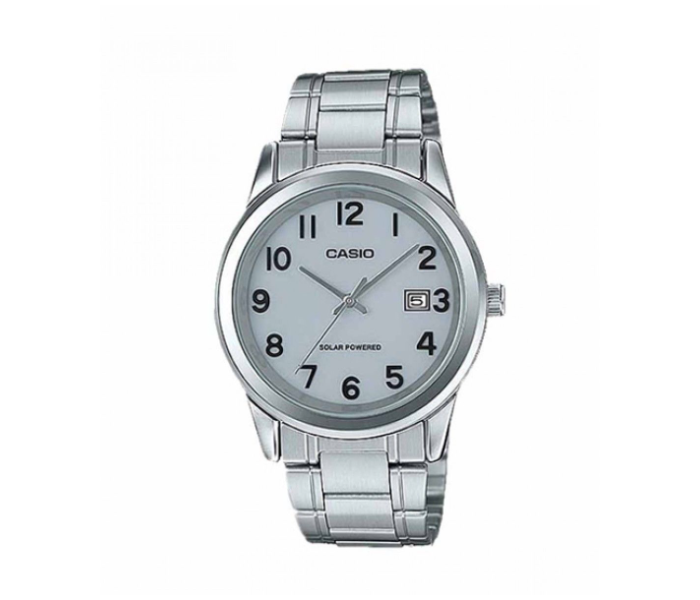 Casio  MTP-VS01D-7B2DF Grey Dial Analog Stainless Steel Watch - Silver - Zoom Image