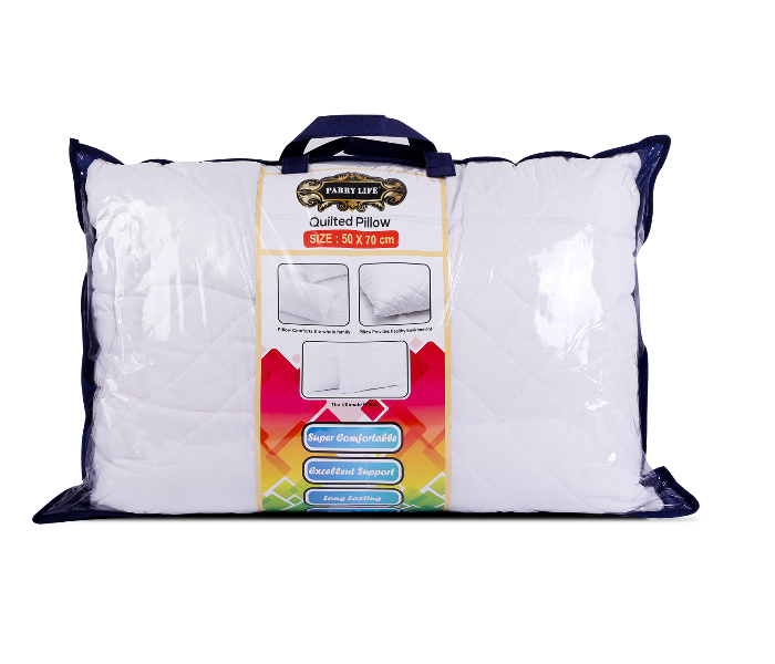 Parry Life PLPW9953 Quilted Pillow with Protector - White - Zoom Image 2