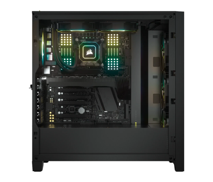 Corsair iCUE 4000X RGB Tempered Glass Mid Tower ATX Case - Black - Zoom Image 3