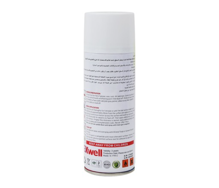 Exwell 280g Quick Drying Acrylic Spray Paint for Interior and Exterior Applications - White - Zoom Image 2