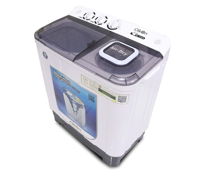 Clikon CK637 7Kg Wash and Spin Automatic Washing Machine - White and Black - Zoom Image 2