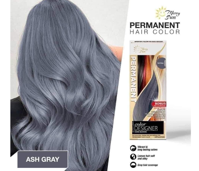 Ash grey hair colour