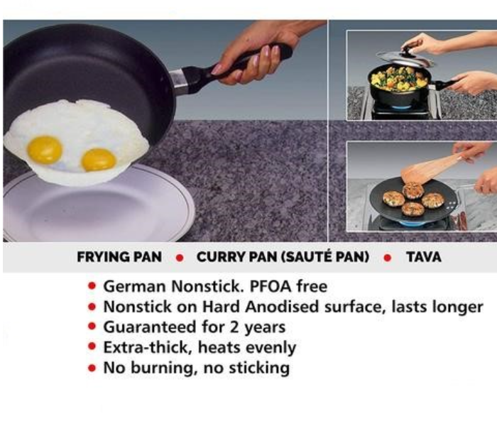 Hawkins Futura QS3 Set 2 Nonstick Cookware Set - Black - Zoom Image 3