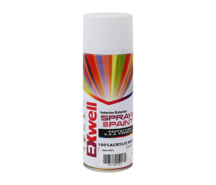 Exwell 280g Quick Drying Acrylic Spray Paint for Interior and Exterior Applications - White - Zoom Image 1