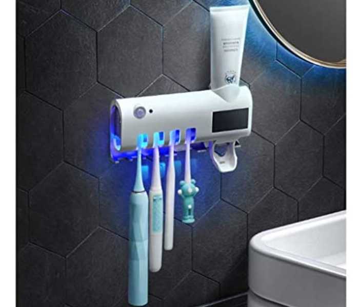 Jongo Multi-Function Toothpaste Dispenser cum Sterilizer- White - Zoom Image 1