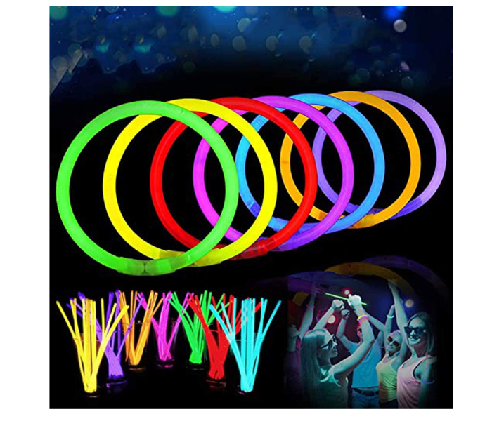 Delfino 100 Pieces Neon Glowsticks Bracelets for Kids Party Holiday Decoration - Zoom Image 1