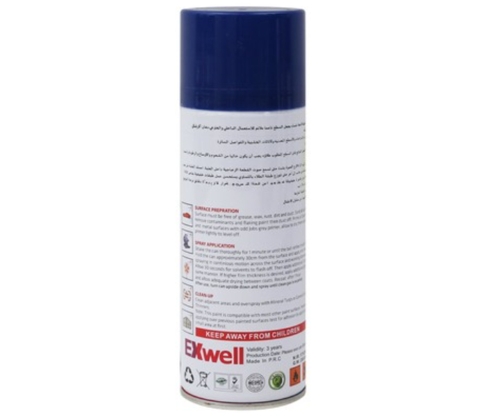 Exwell 280g Quick Drying Acrylic Spray Paint for Interior and Exterior Applications - Blue - Zoom Image 2