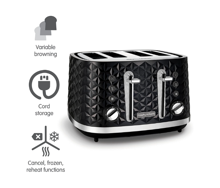 Morphy Richards 248131 Vector 4 Slice Toaster - Black - Zoom Image 2