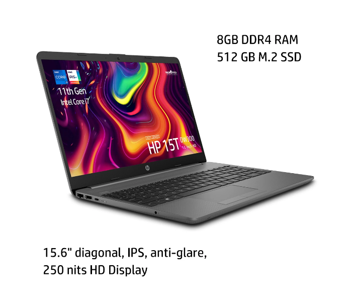 HP Notebook 15T-DW300 15.6 inch HD Intel Core i5-1135G7 8GB RAM 256GB SSD Windows 10 - Grey - Zoom Image 3