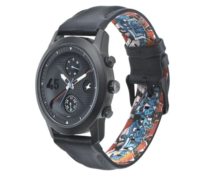 Fastrack 3216NL01 The Arena - Skating Arena Inspired Layered Watch - Black - Zoom Image 2