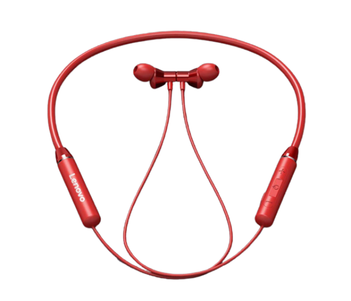 Lenovo HE05 Waterproof Noise Cancelling Magnetic Neckband In Ear Sports Bluetooth Earphone with Microphone - Red - Zoom Image 2