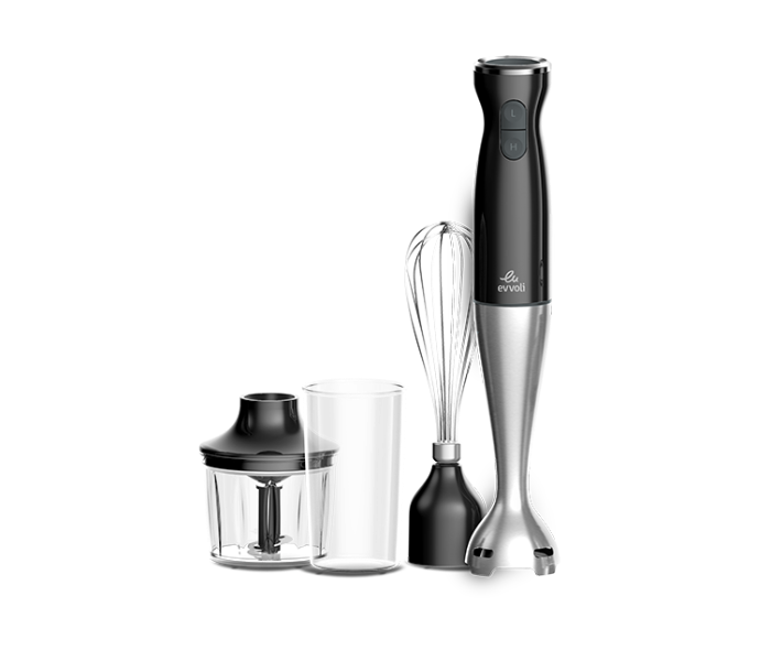 Evvoli EVKA-HBL4B 550W 4-In-1 Stainless Steel Stem and Blender With Chopper- Black - Zoom Image