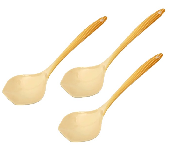 Royalford RF8203 3Pieces 12-inch Melamine Radiant Thai Soup Ladle - Yellow - Zoom Image