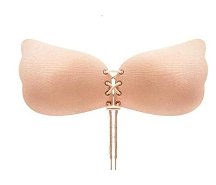 Self Adhesive Strapless Bandage Less Solid Bra for Women - Beige - Zoom Image 1