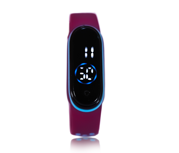 Jongo Perfect OK Dot Strap Band LED Watch - Purple and Blue - Zoom Image 2