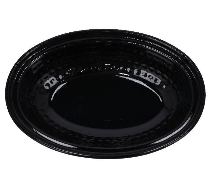 Royalford RF10047 6 Inch Melamine Ware Biza Oval Curry Bowl - Black - Zoom Image 1