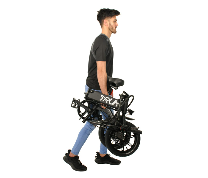 Truk Electric GT14 Folding Bike Ebike Pedal Assisted Folding Bicycle Equipped With A 250W Brushless Motor Designed In Germany - Black - Zoom Image 3