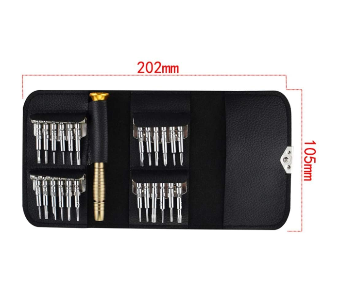 25 Pieces Precision Screwdriver Repair Tool Kit for Computer Horologe - Black - Zoom Image 5