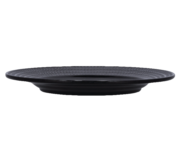 Royalford RF10039 10 Inch Melamine Ware Biza Flat Plate - Black - Zoom Image 2