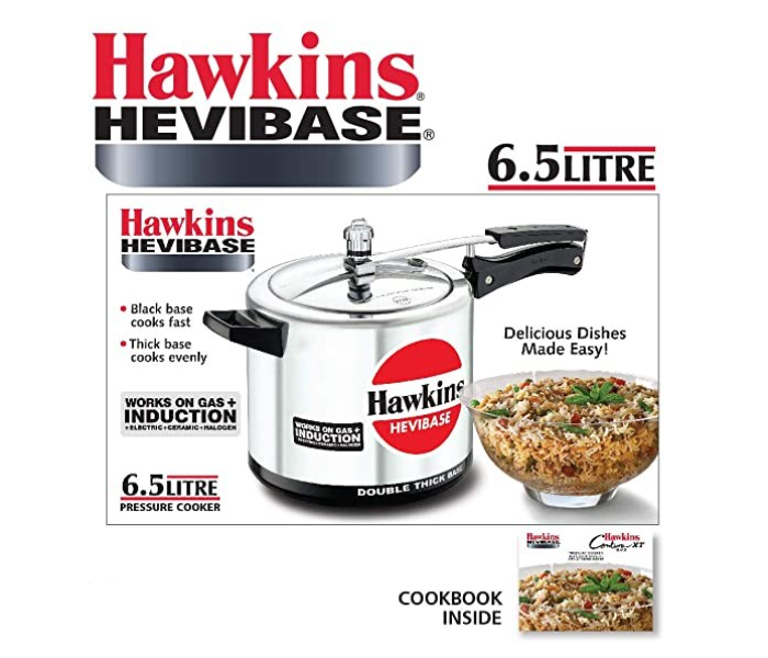 Hawkins HW40065 6.5 Litre Hevibase Induction Cooker - Silver - Zoom Image 3