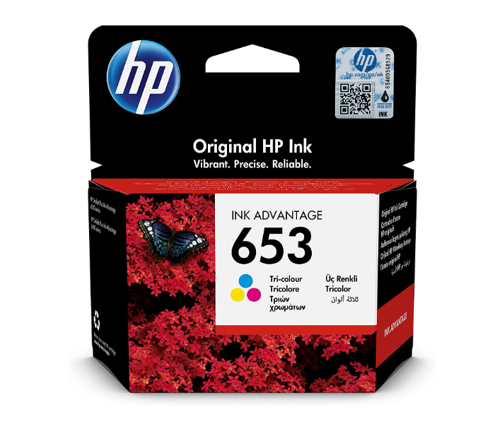 Hp 3Ym74Ae 653 Tri Color Original Ink Advantage Cartridge - Zoom Image