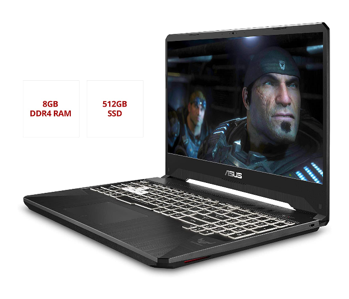 Asus TUF Gaming 15.6inch FHD Intel Core i7-9750H 8GB RAM 512GB SSD 4GB NVIDIA GeForce GTX 1650 Windows 10 Gaming Laptop - Black - Zoom Image 3