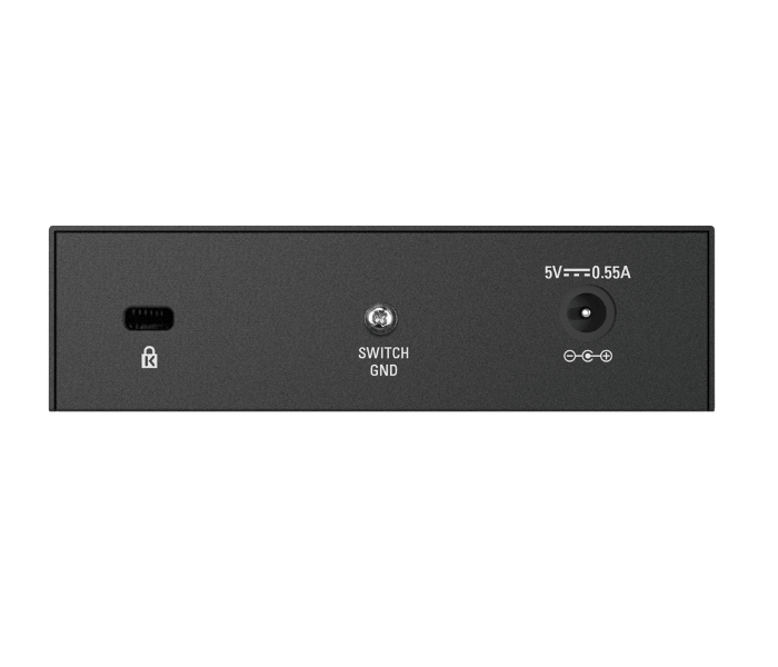 D-Link DL-SW-DES-105B 5-Port 10 by 100 Unmanaged Metal Desktop Switch - Black - Zoom Image 3