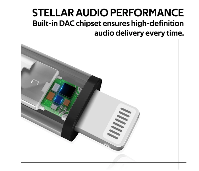 Promate AUXLINK-I Lightning Connector to 3.5mm AUX Adapter - Black - Zoom Image 2