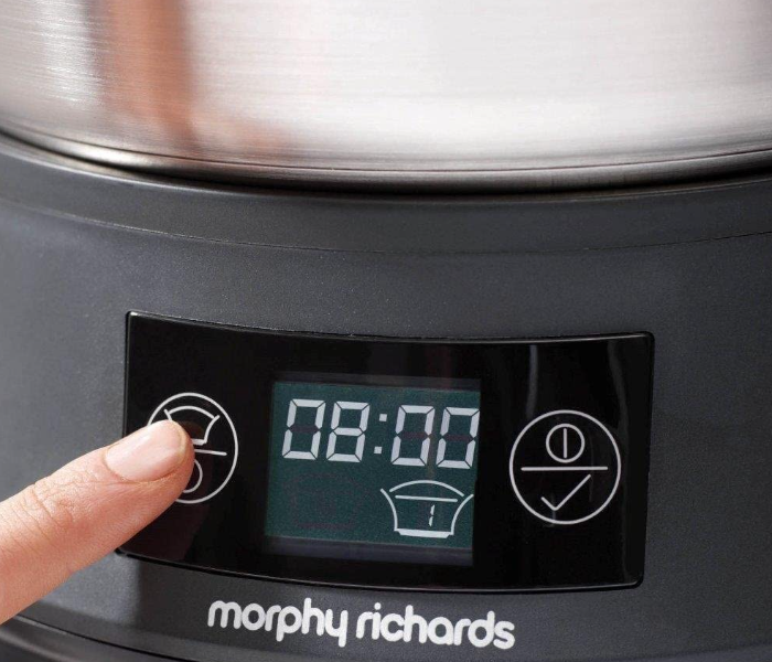 Morphy Richards 461007EE Round Supreme Precision Steel Slow Cooker 6.5 litre - Steel Grey - Zoom Image 3