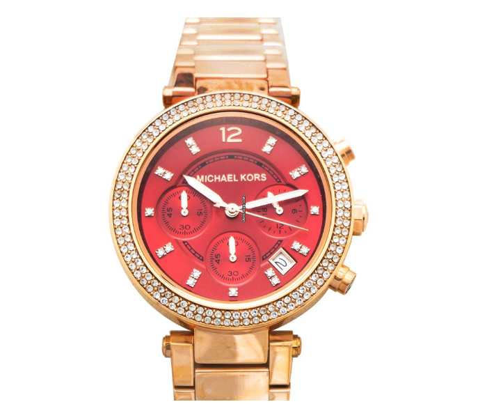 Michael Kors MK6106 Womens Watch - Gold and Red - Zoom Image 1