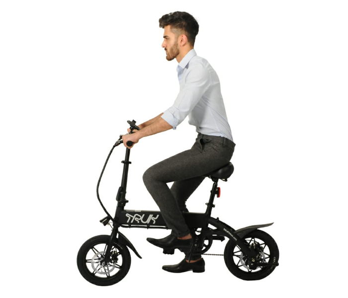 Truk Electric GT14 Folding Bike Ebike Pedal Assisted Folding Bicycle Equipped With A 250W Brushless Motor Designed In Germany - Black - Zoom Image 4