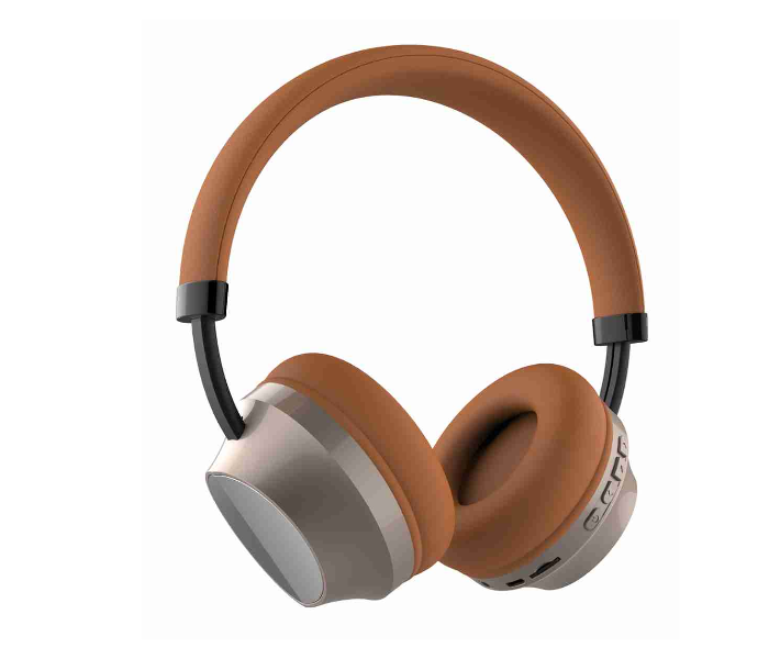 Microdigit MD337T Premium Wireless Stereo Headphone - Brown - Zoom Image 1