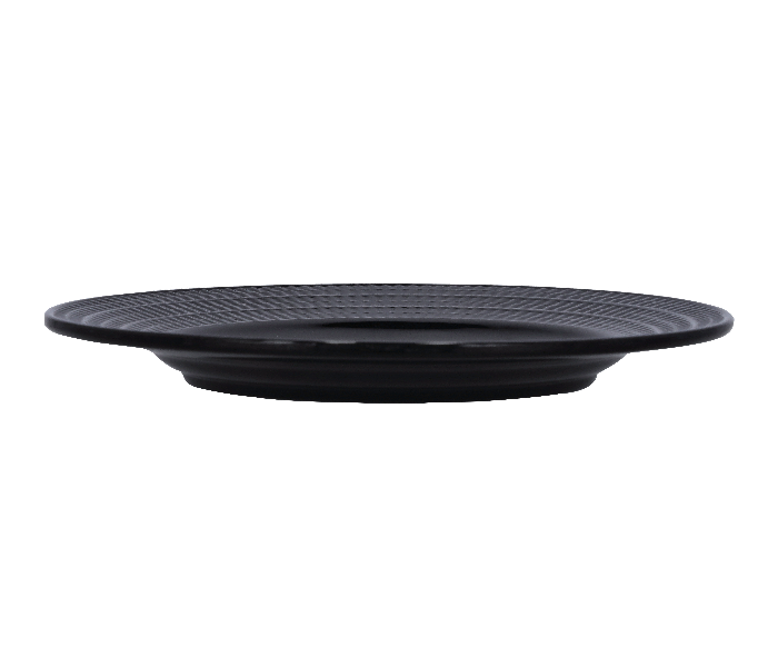 Royalford RF10040 7.5 Inch Melamine Ware Biza Flat Plate - Black - Zoom Image 2