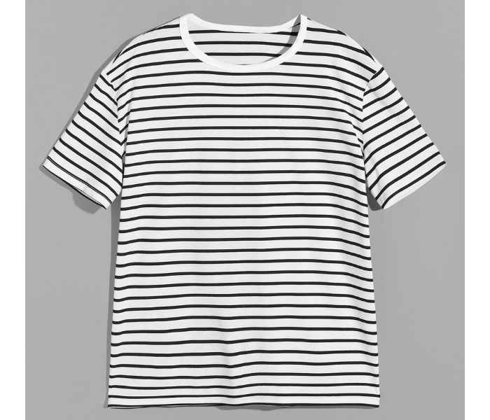 VW Trendz Men Striped Tunic XXLTee - Black and White  - Zoom Image