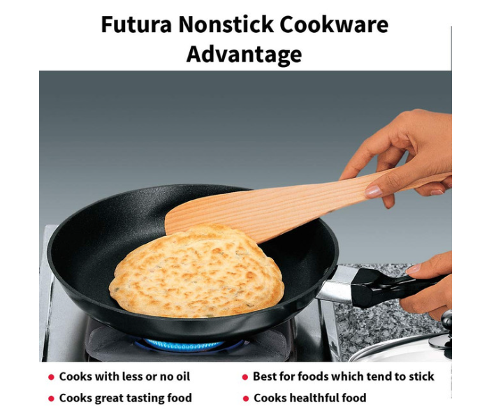 Hawkins Futura HW8003300 26cm Non Stick Frying Pan with Glass Lid - Black - Zoom Image 3