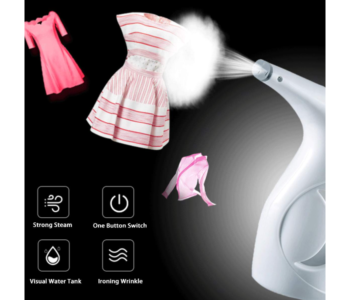 3 In 1 Portable Garment Steamer, Humidifier and Face Steamer 200ml- Pink - Zoom Image 4