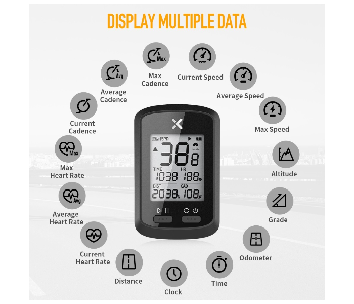 Xoss G Plus Wireless Waterproof Gps Bike Computer Speedometer Compatible With Ant- Sensors -Heart Rate Monitor Or Cadence Sensor Strava Sync - Zoom Image 8