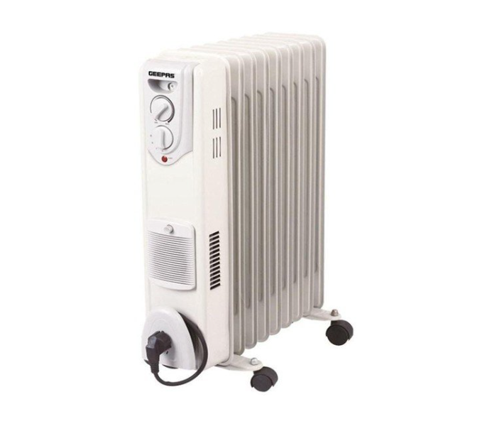 Geepas GRH9234 9 Fins Oil Heater - White - Zoom Image