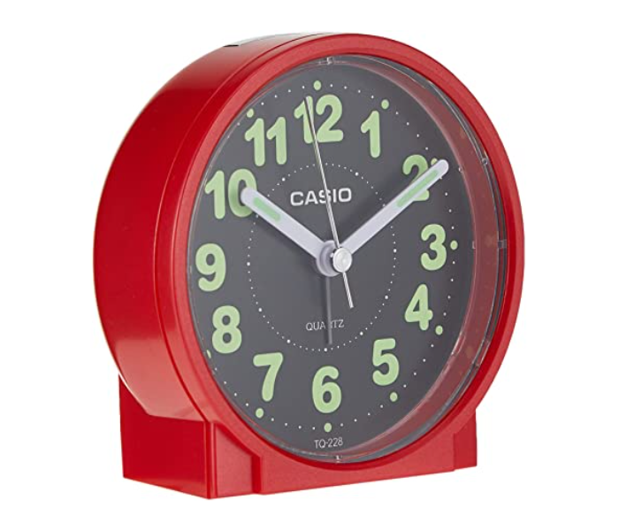 Casio TQ-228-4DF Table Clock - Red - Zoom Image 1